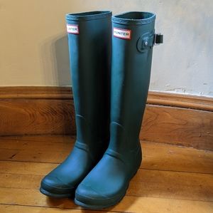 Hunter Original Tall Rain Boots Size 8, Hunter Green